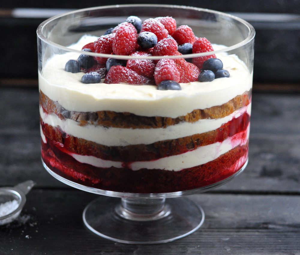 Berry panettone dessert