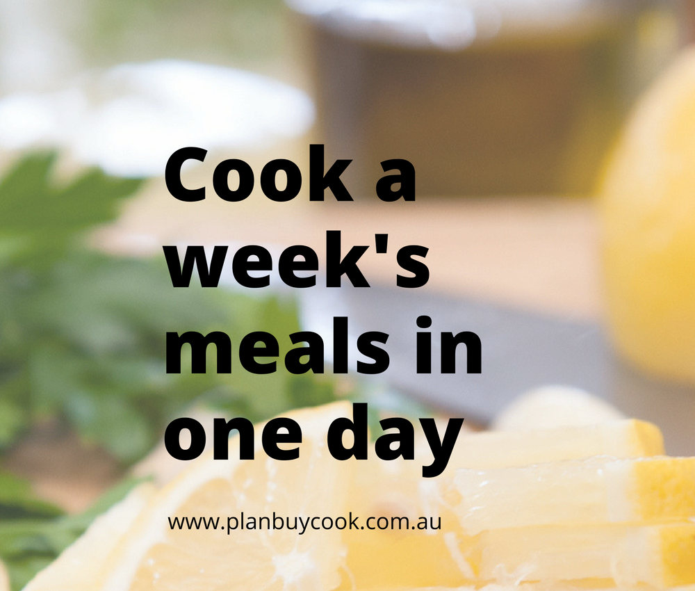 Cook a week’s meals in one day