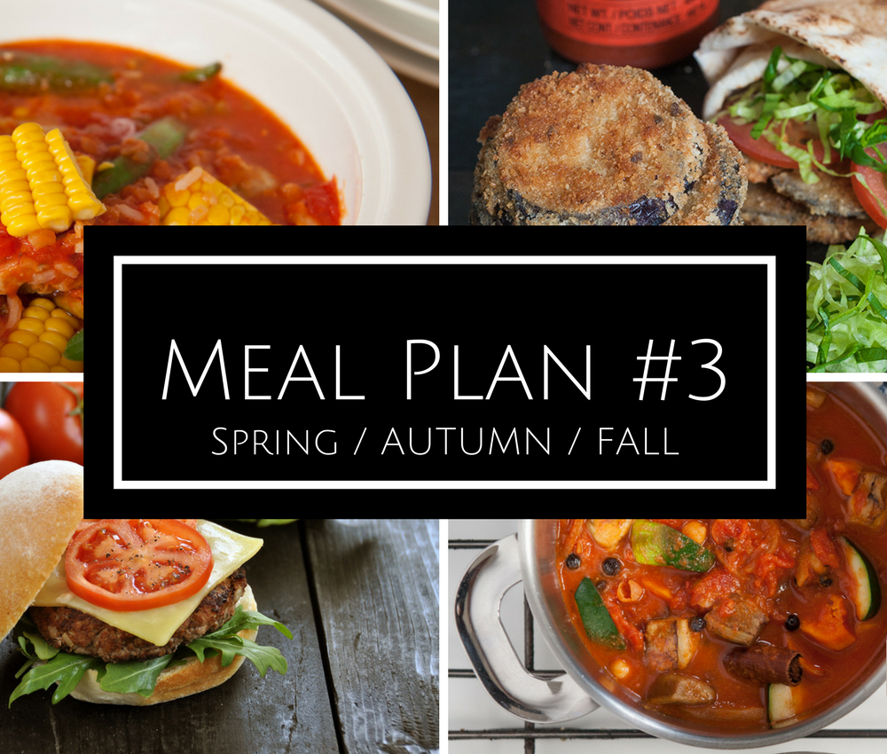 Meal plan 3 for autumn, fall or spring from meal planning app PlanBuyCook