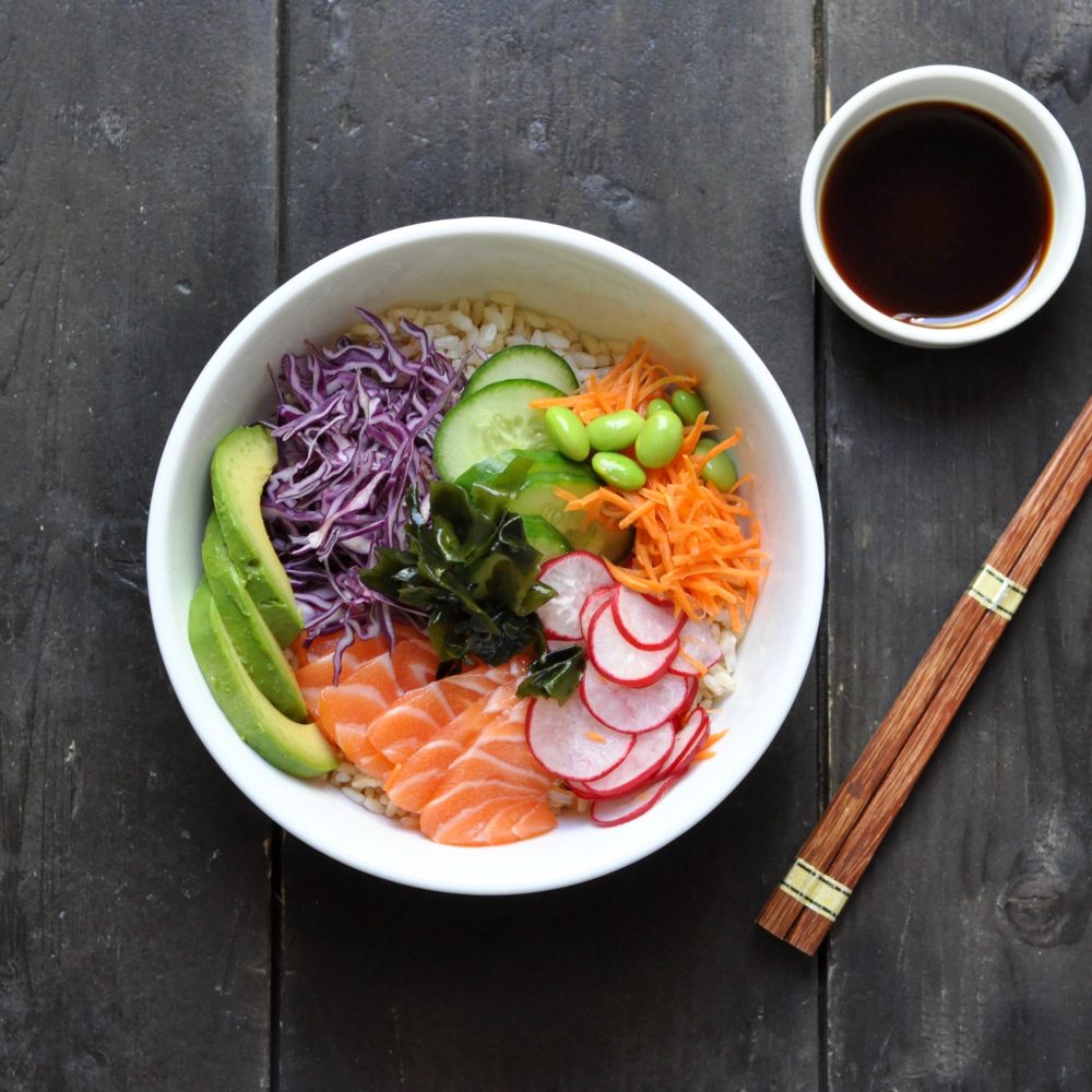 Salmon poke bowl