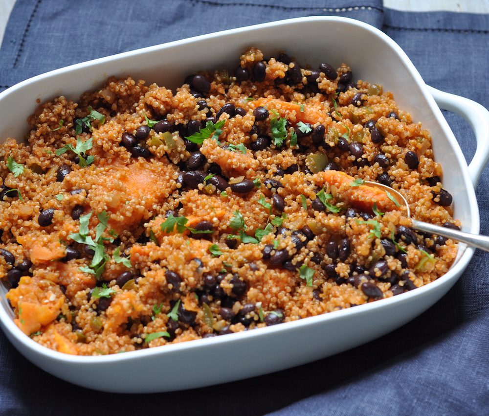 Roast sweet potato and quinoa braise