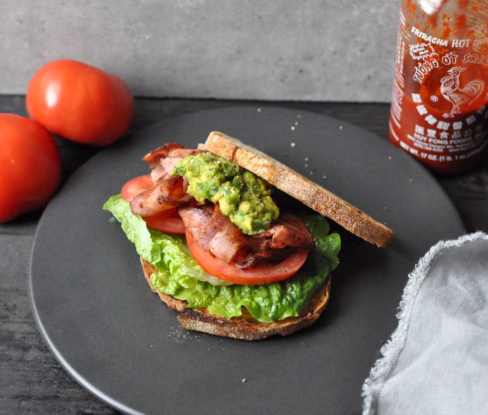 BLAT: Bacon, lettuce, avocado and tomato sandwich