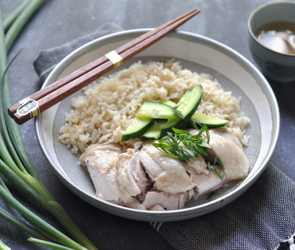 Poached ginger chicken