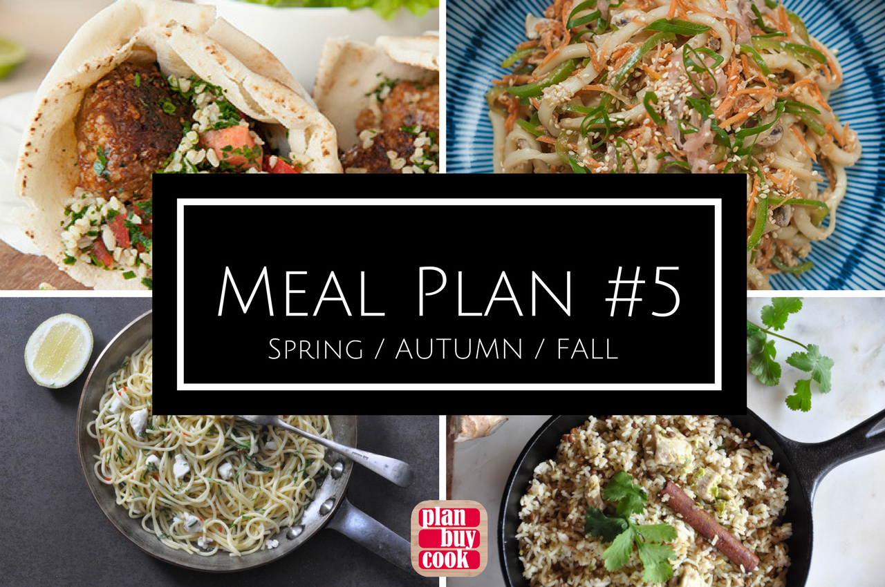 Spring autumn fall meal plan from PlanBuyCook